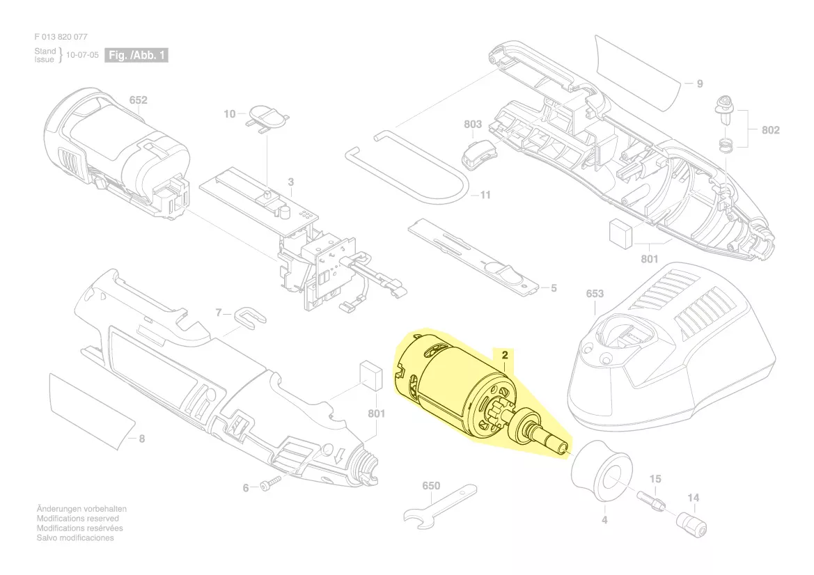 Moteur réf. 2 610 005 460 Dremel